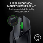 Razer Basilisk V3 X HyperSpeed Customizable Wireless Gaming Mouse: Mechanical Switches Gen-2-5G Advanced 18K Optical Sensor - Chroma RGB - 9 Programmable Controls - 285 Hr Battery - Classic Black
