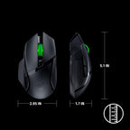 Razer Basilisk V3 X HyperSpeed Customizable Wireless Gaming Mouse: Mechanical Switches Gen-2-5G Advanced 18K Optical Sensor - Chroma RGB - 9 Programmable Controls - 285 Hr Battery - Classic Black